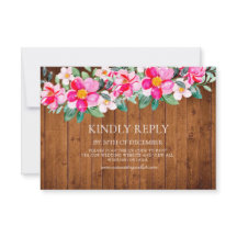 Invitación de boda de luces florales rosadas de ma