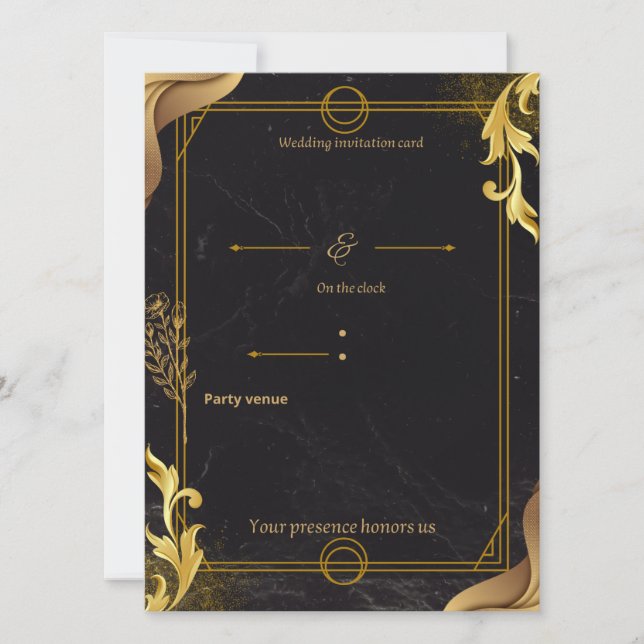 invitación de boda de lujo (Anverso)