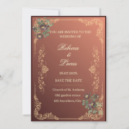 Invitación de boda de lujo