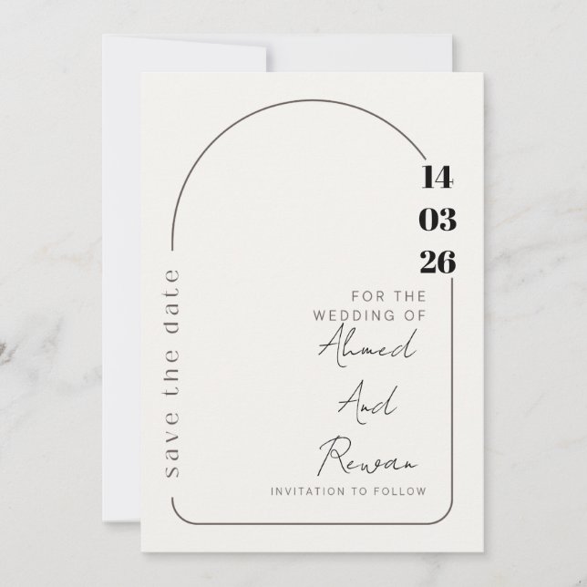 Invitación de boda de lujo | Acentuados en oro | M (Anverso)