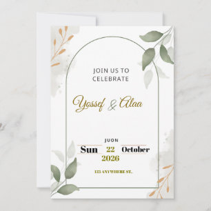 Invitación de boda de lujo Acentuados en oro M