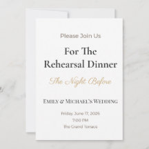 Invitación de Boda de Lujo | Cena de Ensayo Person