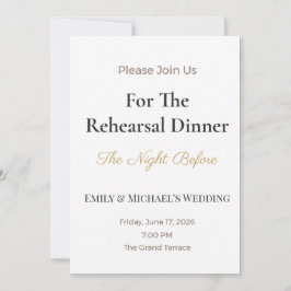 Invitación de Boda de Lujo | Cena de Ensayo Person