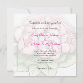 Invitación de Boda de Lujo con Acuarela de Peonías