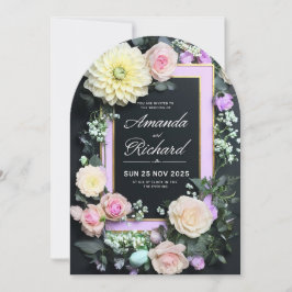 Invitación De Boda De Lujo Con Elegante Floral