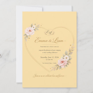Invitación de boda de lujo con olas de oro | Moda