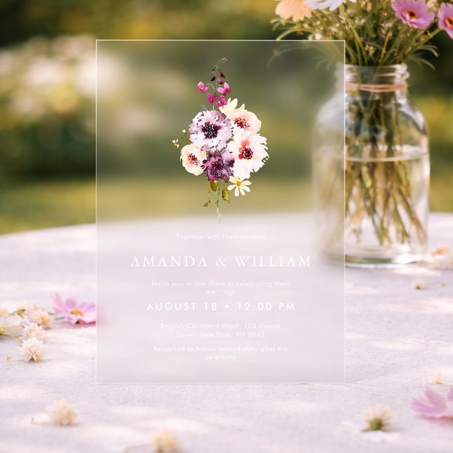 Invitación de boda de lujo en acrílico transparent (Subido por el creador)