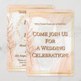 Invitación de Boda de Lujo en Oro