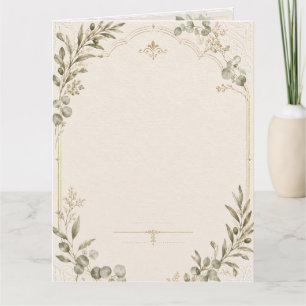 Invitación de boda de lujo – estilo marfil minimal