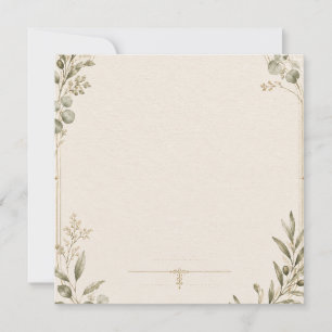 Invitación de boda de lujo – estilo marfil minimal