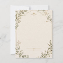 Invitación de boda de lujo – estilo marfil minimal