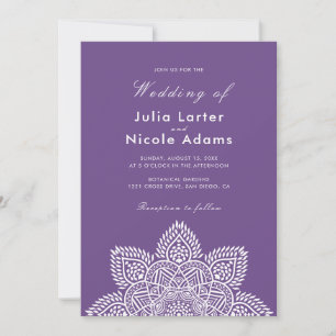 Invitación de Boda de Lujo Metálica Brillante Geom