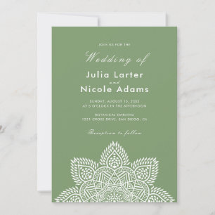 Invitación de boda de lujo metálica con brillo geo