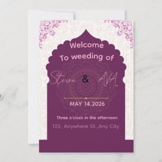 Invitación de boda de lujo moderna – Minimalista e