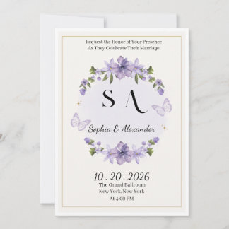 Invitación de boda de lujo Sophia & Alexander | El