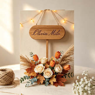 Invitación de boda de madera de granero rústico Bo