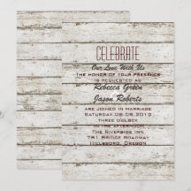 invitación de boda de madera de granero rústico vi
