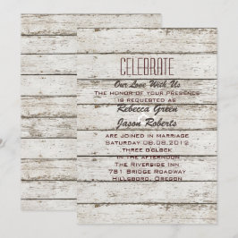 invitación de boda de madera de granero rústico vi