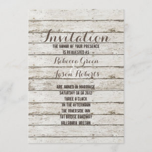 invitación de boda de madera de granero rústico vi