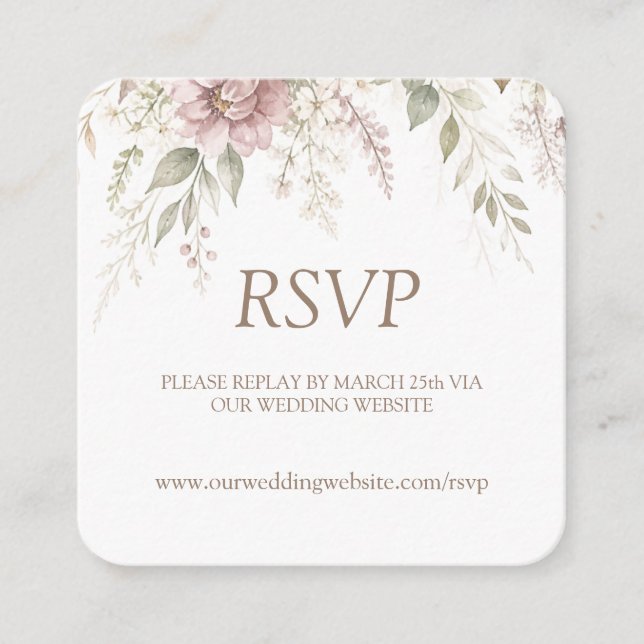 Invitación de boda de magnolia susurrante (Anverso)