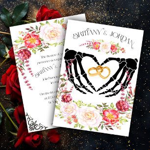Invitación de Boda de Manos de Esqueleto Gótic Lig
