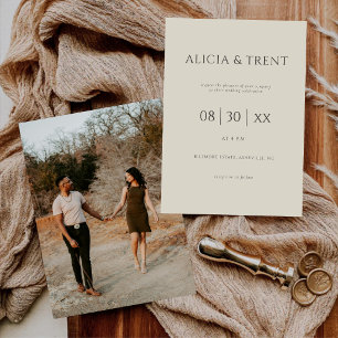 Invitación de Boda de Mansión Moderna   Minimalist