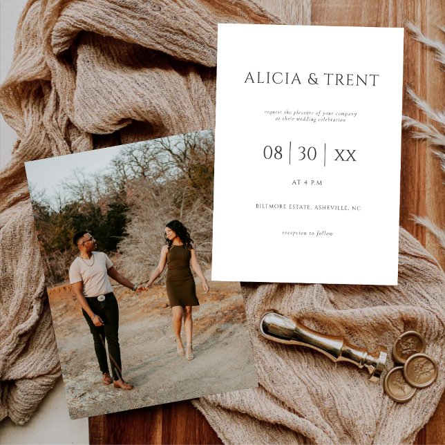 Invitación de Boda de Mansión Moderna | Minimalist (Subido por el creador)