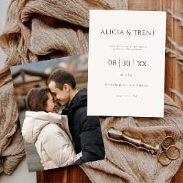 Invitación de Boda de Mansión Moderna | Minimalist