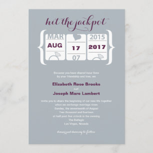 Invitación de Boda de Máquina Tragaperras