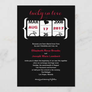 Invitación de Boda de Máquina Tragaperras