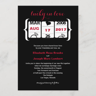 Invitación de Boda de Máquina Tragaperras