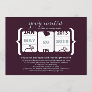 Invitación de Boda de Máquina Tragaperras