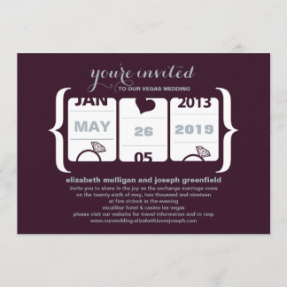 Invitación de Boda de Máquina Tragaperras