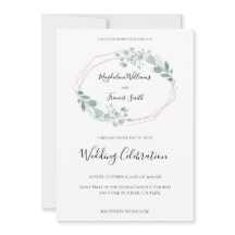 invitación de boda de marco de color de agua verde