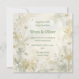 Invitación de boda de margarita de prado en acuare