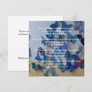 Invitación de Boda de Mariposas Azules
