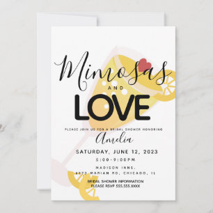 Invitación de boda de Mimosa Amarillo Negro