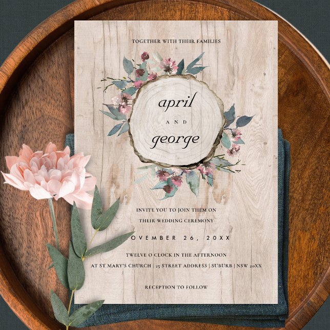 INVITACIÓN DE BODA DE MODA RÚSTICA DE ALMA DE MADE (Subido por el creador)