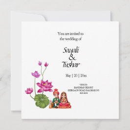 Invitación de boda de modelo de varianza