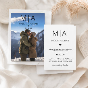 Invitación de Boda de Montaña de Invierno