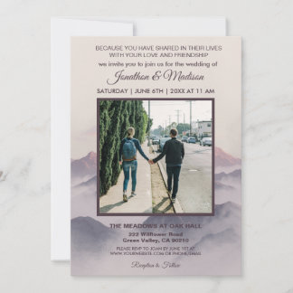 Invitación de Boda de Montaña Descargable Digitalm