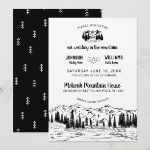 Invitación de Boda de Montaña Rústica