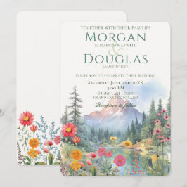 Invitación de Boda de Montañas y Corriente de Vera