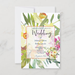 Invitación de boda de narcisos elegantes