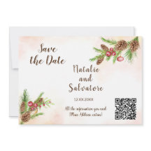 Invitación de boda de Navidad