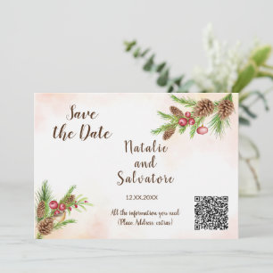 Invitación de boda de Navidad