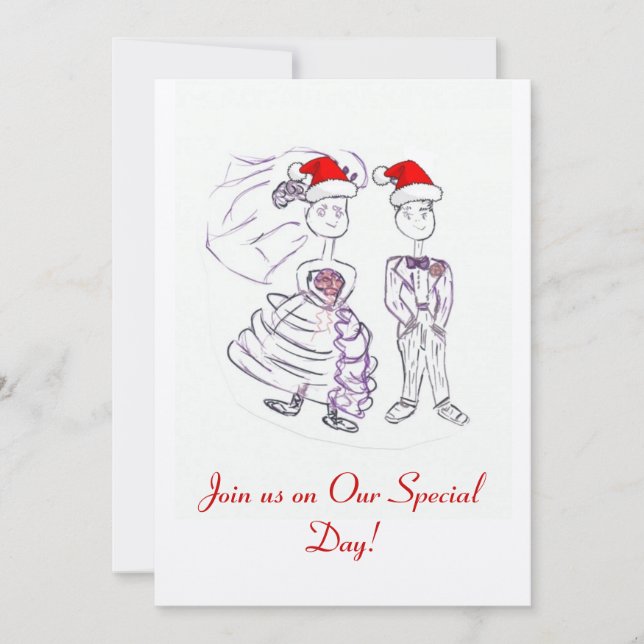 Invitación de boda de Navidad (Anverso)