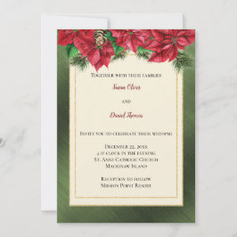 Invitación de boda de Navidad