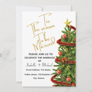 Invitación de boda de Navidad, Boda de invierno