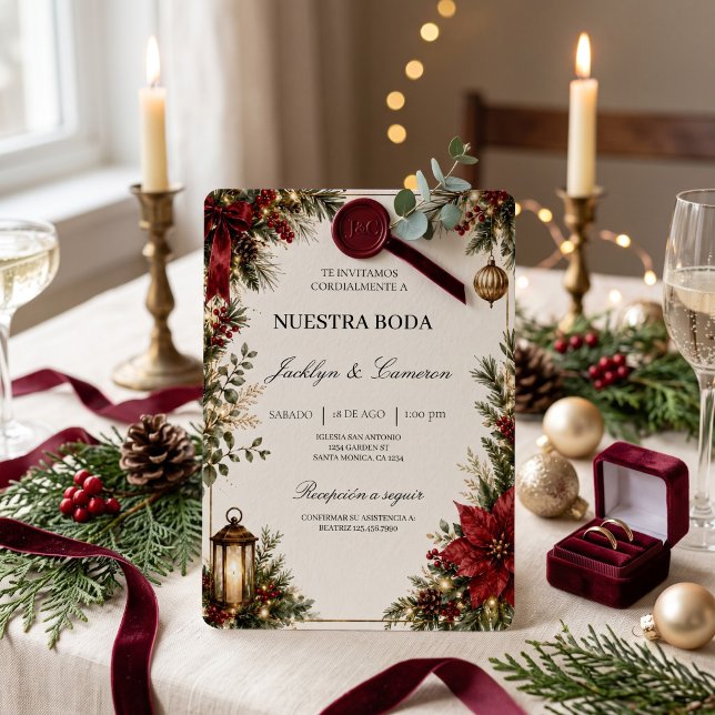 Invitación de boda de Navidad de lujo (Subido por el creador)